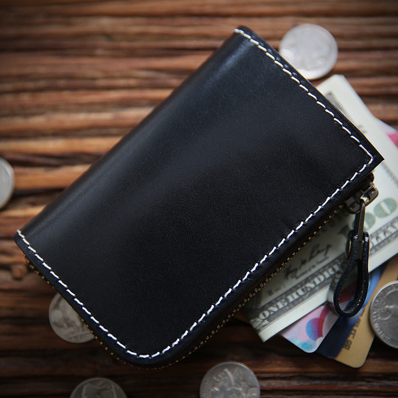 Crafted Vintage Italian Faux Leather Wallet for Men | Made from Top-Quality Cowhide, Casual Design, Compact Zipper Coin Purse