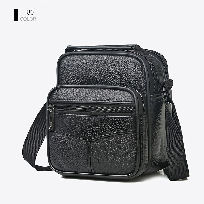 Men's Crossbody Backpack, Shoulder Bag, Retro Handbag, Business Bag, Casual Men's Bag, Briefcase, Holiday Gift, Large Capacity, Multi-compartment, Crossbody Bag Handbag with Adjustable Shoulder Strap