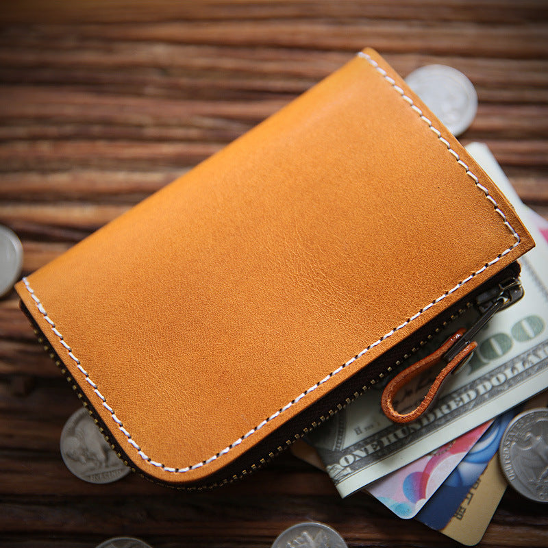 Crafted Vintage Italian Faux Leather Wallet for Men | Made from Top-Quality Cowhide, Casual Design, Compact Zipper Coin Purse