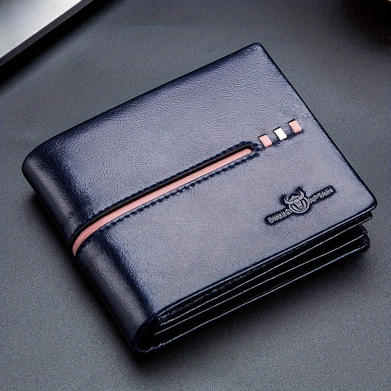 Men's RFID Anti-theft Wallet- Heavy-duty Cow Leather Anti-scanning Technology, Golden Hardware, Multi-compartment Design, Cash Pocket and Driver's License Slot- Business and Daily Use(Black, Brown, Dark Gray)- Ideal Gift for Men, Bi-foldable Men's