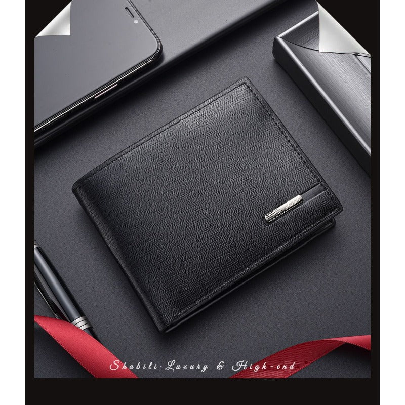 A Slim, Compact Wallet for Men, Featuring a Horizontal Design Inspired by Korean Style, Perfect for Students And Young Adults, with a Trendy And Minimalist Soft End