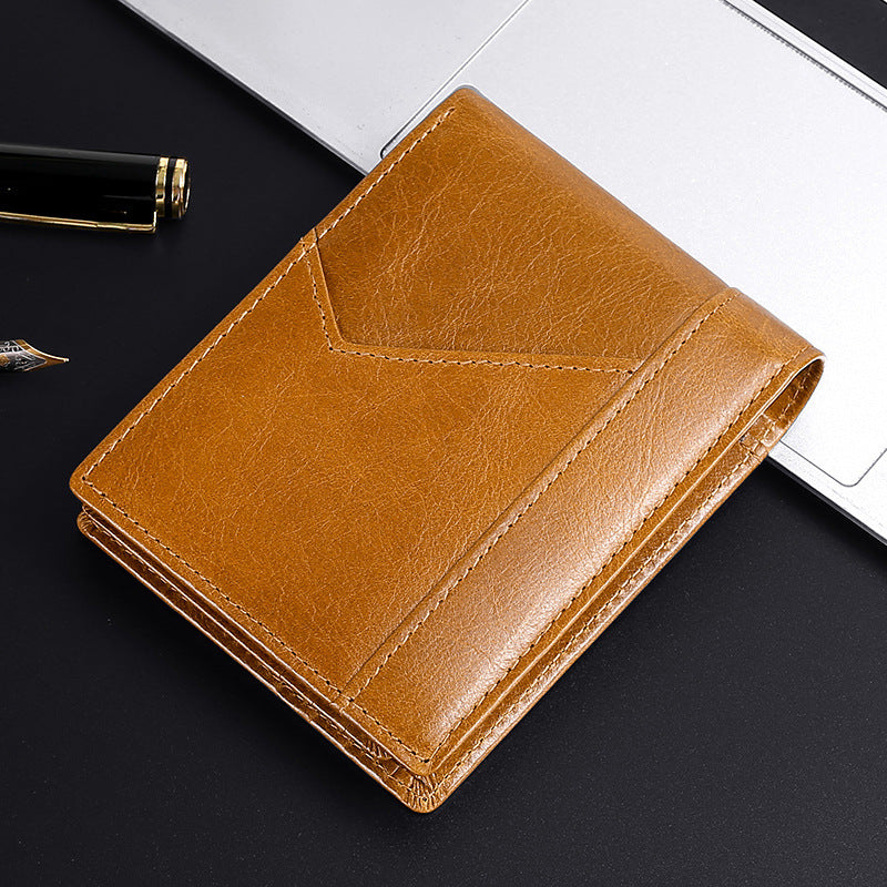1pc Men' RFID Blocking Magnetic Wallet Suitable for Cowhide Leather, Retro RFID with Magnetic Shielding Technology, Internal Zipper Compartments & Card Holders, -Theft for Cash and Credit Cards