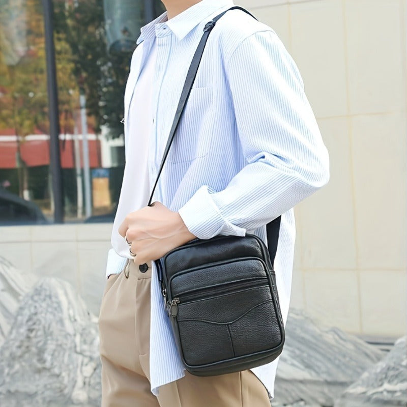 Men's Crossbody Backpack, Shoulder Bag, Retro Handbag, Business Bag, Casual Men's Bag, Briefcase, Holiday Gift, Large Capacity, Multi-compartment, Crossbody Bag Handbag with Adjustable Shoulder Strap