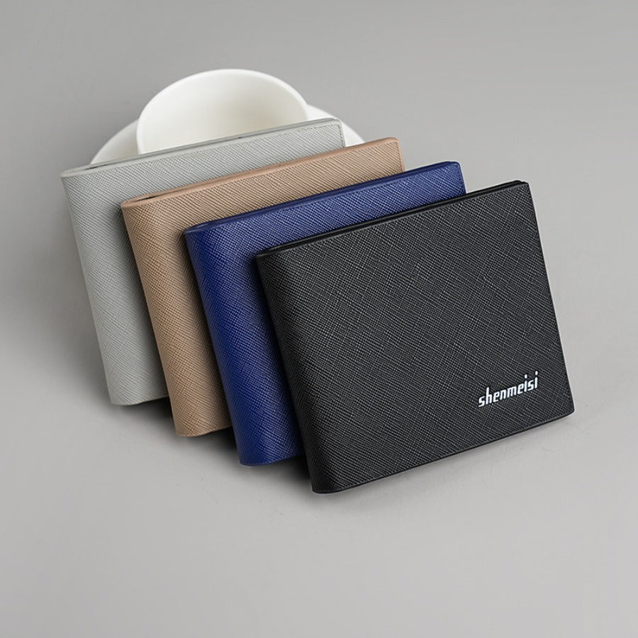 1pc Men'S Vintage Retro Soft Faux Leather Short Wallet - Slim Compact Wallet with Multiple Card Slots Hidden Currency Pocket, Durable Portable Cash Holder for Daily Commuting, Travel - Suitable for All Occasions