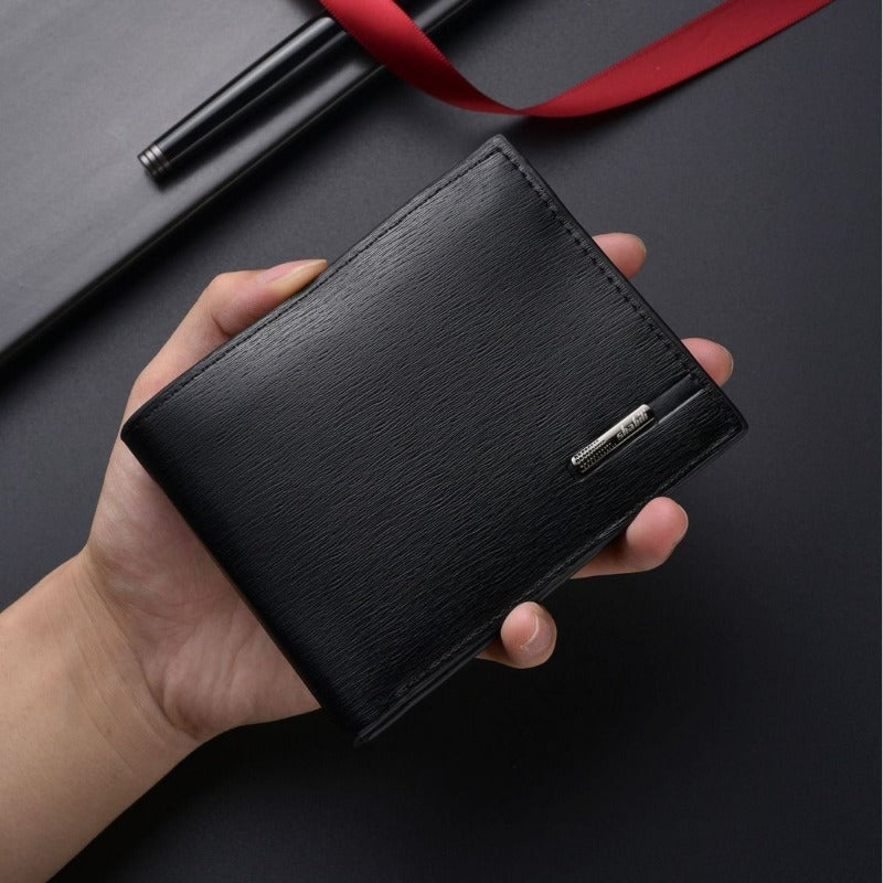 A Slim, Compact Wallet for Men, Featuring a Horizontal Design Inspired by Korean Style, Perfect for Students And Young Adults, with a Trendy And Minimalist Soft End