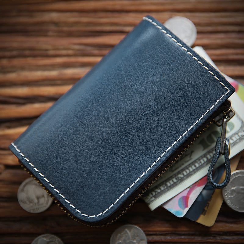 Crafted Vintage Italian Faux Leather Wallet for Men | Made from Top-Quality Cowhide, Casual Design, Compact Zipper Coin Purse