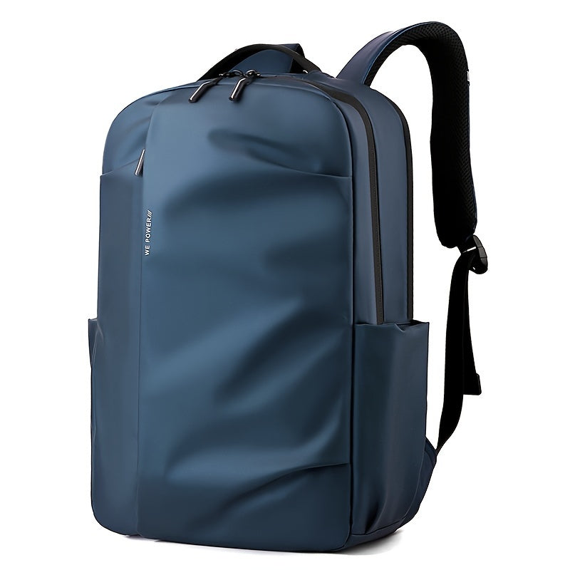 Men's Trendy Brand Casual Minimalist Solid Color Backpack, Lightweight Large-Capacity Outdoor Commuting Travel Laptop Backpack