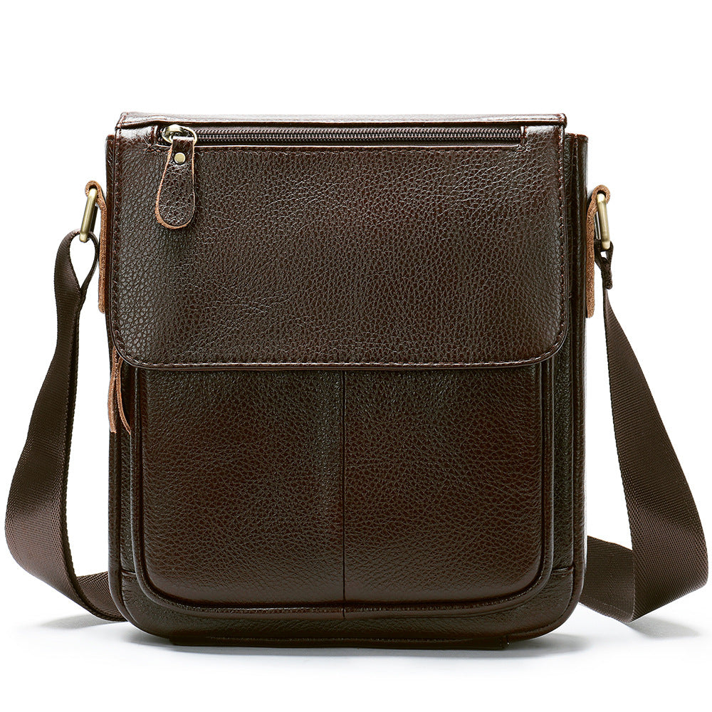 Genuine Men's Bag Single Shoulder Bag Casual Men's Crossbody Bag Business Single Shoulder Bag Men