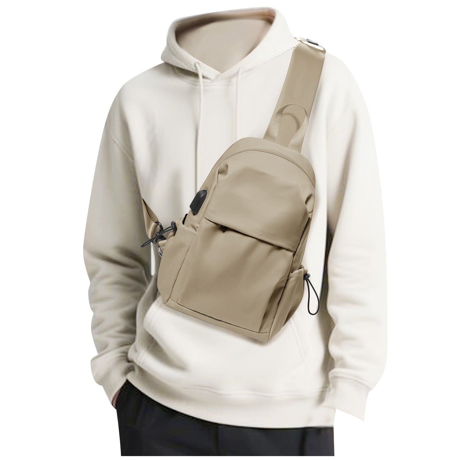 Fashionable Casual Outdoor Men'S Chest Bag, Durable Crossbody Backpack, Practical Women'S Crossbody Bag, Lightweight Sports Small Backpack, Chest-To-Shoulder Bag with Adjustable Straps, Convenient Storage Daily Commuter Bag, Sports Bag Suitable